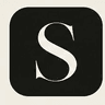 Slow Sync — black tile with cream S